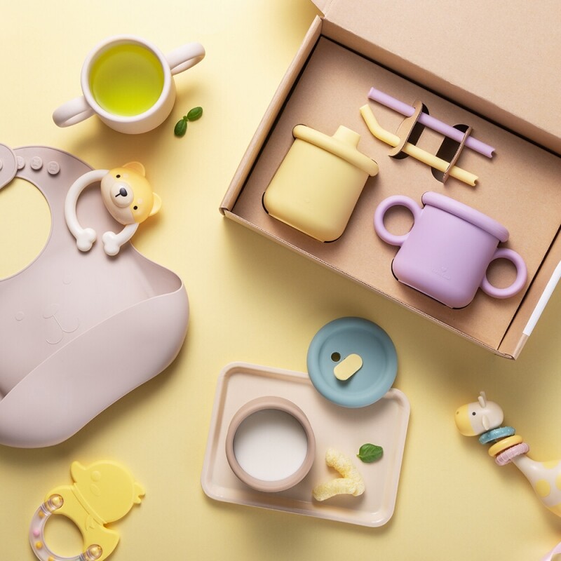 좋은 것을 담다 락앤락,리틀럽 실리콘 빨대컵세트 200ml