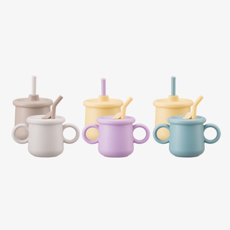 좋은 것을 담다 락앤락,리틀럽 실리콘 빨대컵세트 200ml