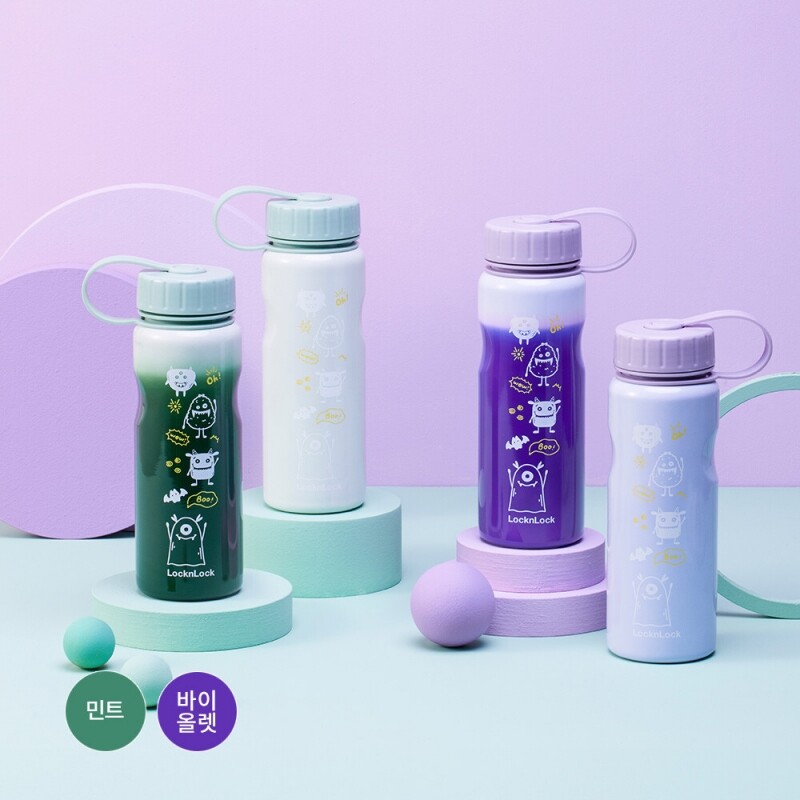 좋은 것을 담다 락앤락,스쿨핏 스위치컬러 스테인리스 물병 500ml