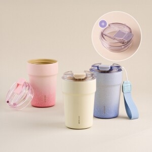 [락앤락몰 전용]메트로 카페 세라믹 텀블러 400ML+뚜껑 세트