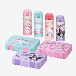 [락앤락몰 전용] 스쿨핏 산리오캐릭터즈 어린이 도시락 710ml+원터치 텀블러 400ml 세트