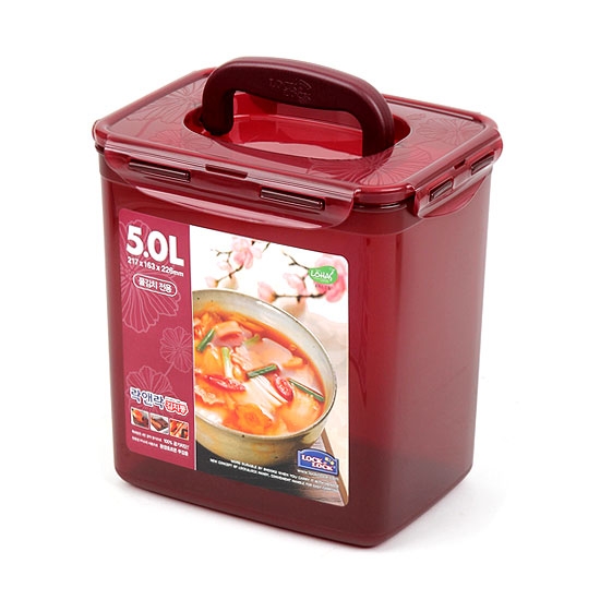김치통 직사각 원핸들 5L