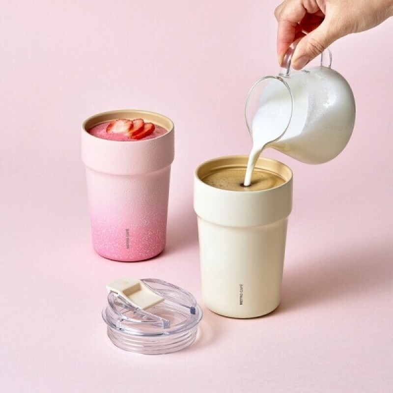 좋은 것을 담다 락앤락,[락앤락몰 전용]메트로 카페 세라믹 텀블러 400ML+뚜껑 세트