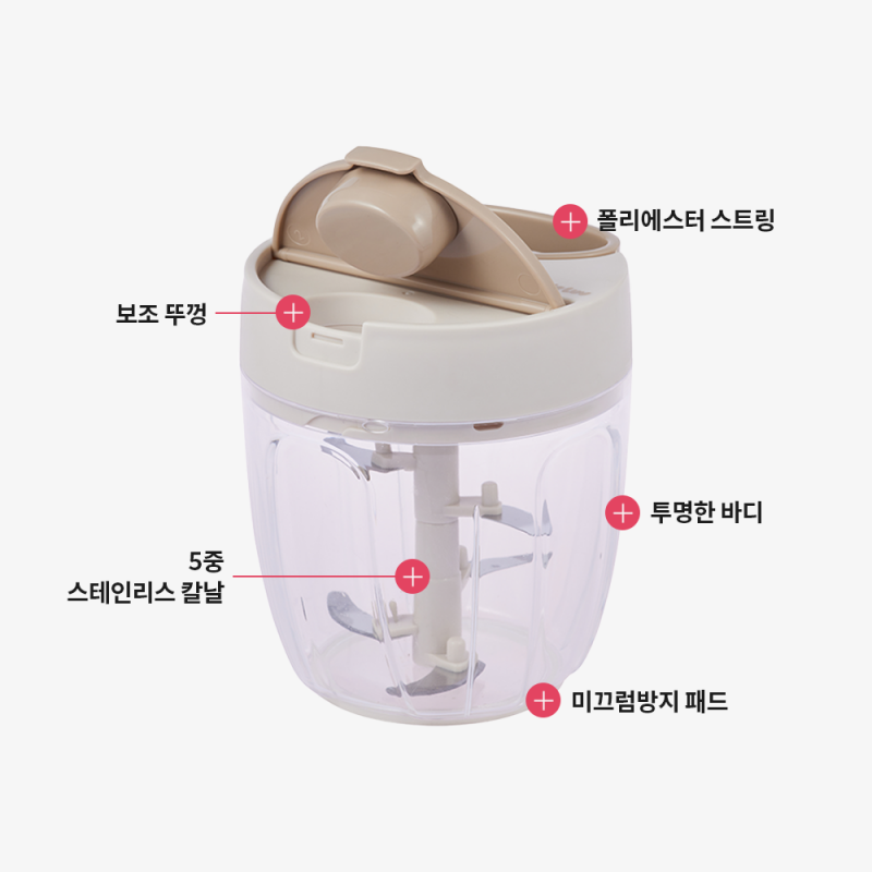 좋은 것을 담다 락앤락,리틀럽 뚜껑형 멀티다지기 초퍼 900ml