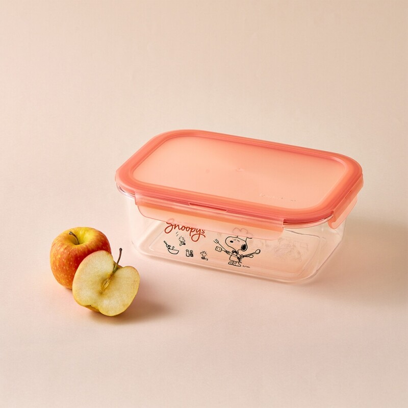 스누피 사각 밀폐용기 1.2L 직사각