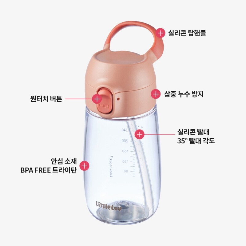 좋은 것을 담다 락앤락,리틀럽 스위치캡 트라이탄 빨대컵 410ML