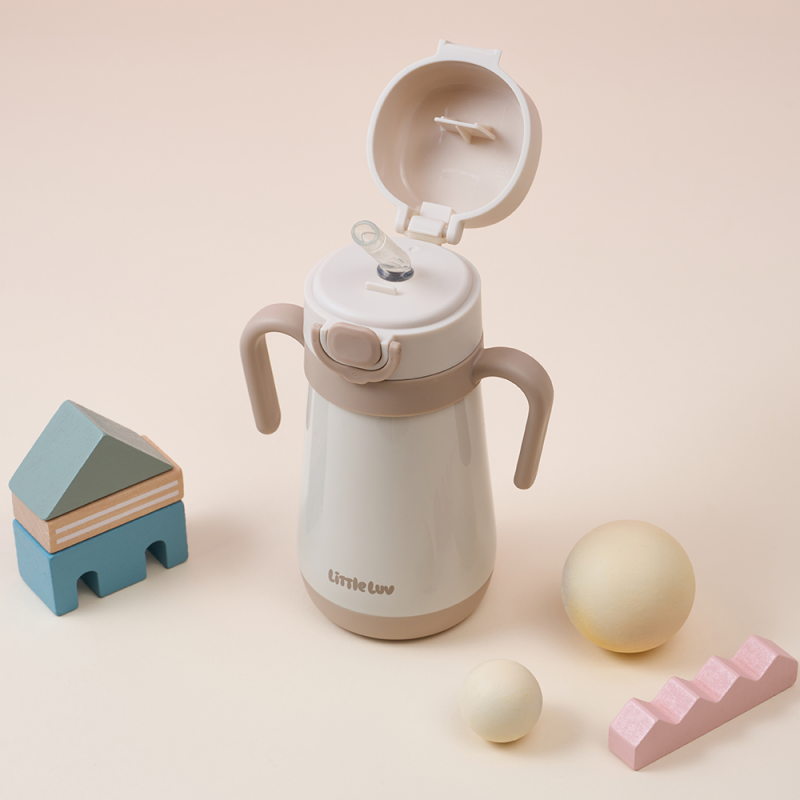 좋은 것을 담다 락앤락,리틀럽 원터치 스텐 양손 빨대컵 300ML