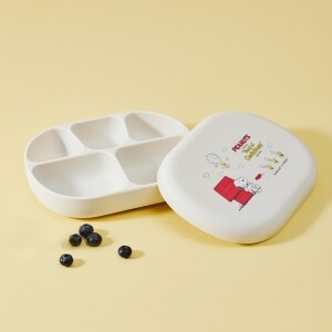 스누피 리틀럽 실리콘 흡착 식판 set