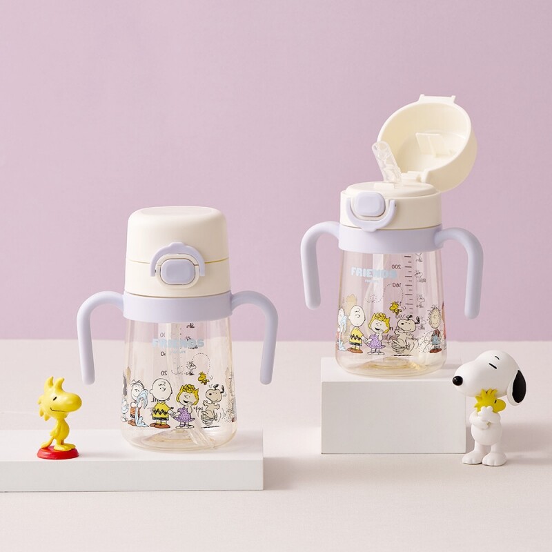 스누피 리틀럽 원터치 PPSU 양손 빨대컵 310ml